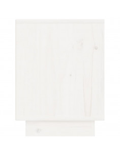 Comodini 2 pz Bianchi 40x30x40 cm in Legno Massello di Pino