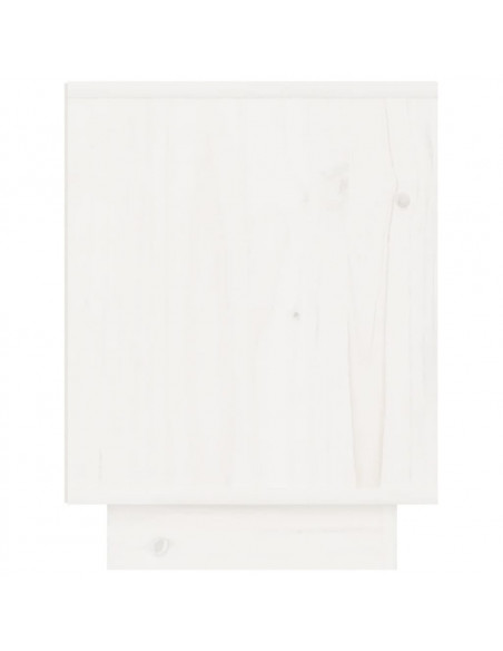 Comodini 2 pz Bianchi 40x30x40 cm in Legno Massello di Pino