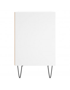 Comodini 2 pz Bianchi 40x30x50 cm in Legno Multistrato