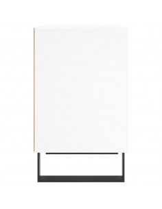 Comodini 2 pz Bianchi 40x30x50 cm in Legno Multistrato