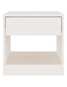 Comodini 2 pz Bianchi 40x31x40 cm in Legno Massello di Pino