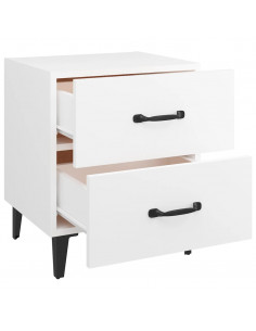 Comodini 2 pz Bianchi 40x35x47,5 cm