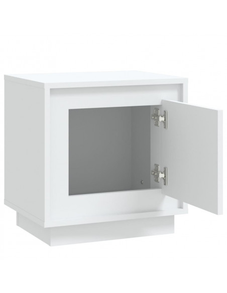 Comodini 2 pz Bianchi 44x35x45 cm in Legno Multistrato
