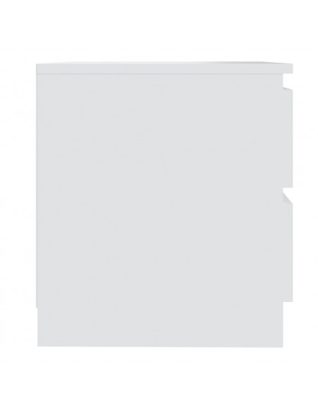 Comodini 2 pz Bianchi 50x39x43,5 cm in Legno Multistrato