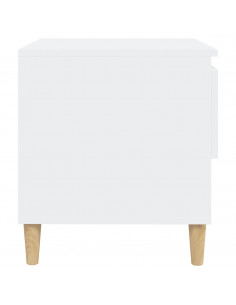 Comodini 2 pz Bianchi 50x46x50 cm in Legno Multistrato