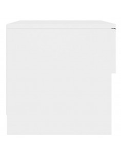 Comodini 2 pz Bianchi in Legno Multistrato