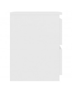 Comodini 2 pz Bianco 30x30x40 cm in Legno Ingegnerizzato