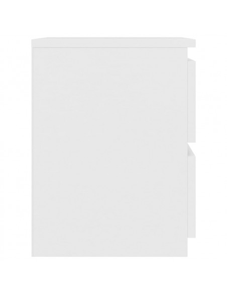 Comodini 2 pz Bianco 30x30x40 cm in Legno Ingegnerizzato