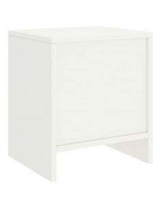 Comodini 2 pz Bianco 35x30x40 cm in Pino Massello