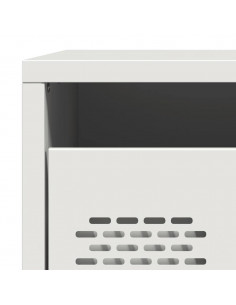 Comodini 2 pz Bianco 35x39x43,5 cm in Acciaio