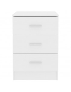 Comodini 2 pz Bianco 38x35x56 cm in Legno Ingegnerizzato