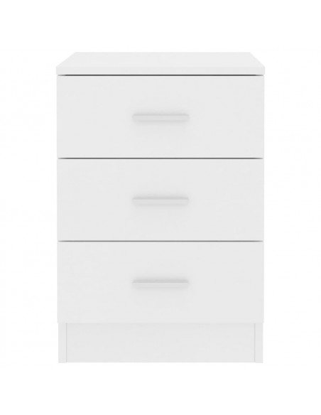 Comodini 2 pz Bianco 38x35x56 cm in Legno Ingegnerizzato
