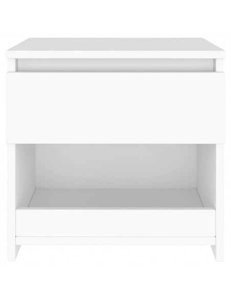 Comodini 2 pz Bianco 40x30x39 cm in Legno Ingegnerizzato