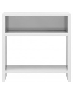 Comodini 2 pz Bianco Lucido 40x30x40 cm in Legno Multistrato