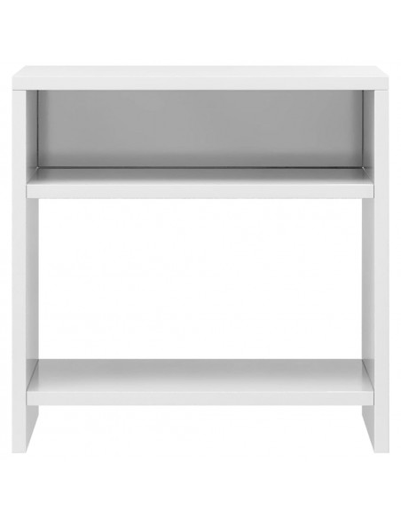 Comodini 2 pz Bianco Lucido 40x30x40 cm in Legno Multistrato