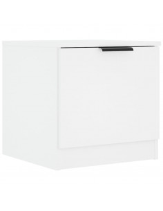 Comodini 2 pz Bianco Lucido 40x39x40 cm