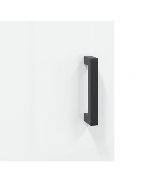 Comodini 2 pz Bianco Lucido 40x40x50 cm in Legno Multistrato