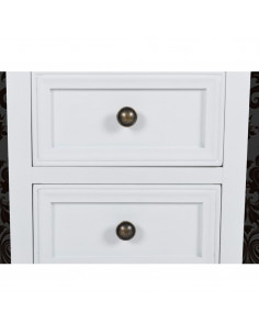 Comodini 2 pz con 2 Cassetti in MDF Bianchi