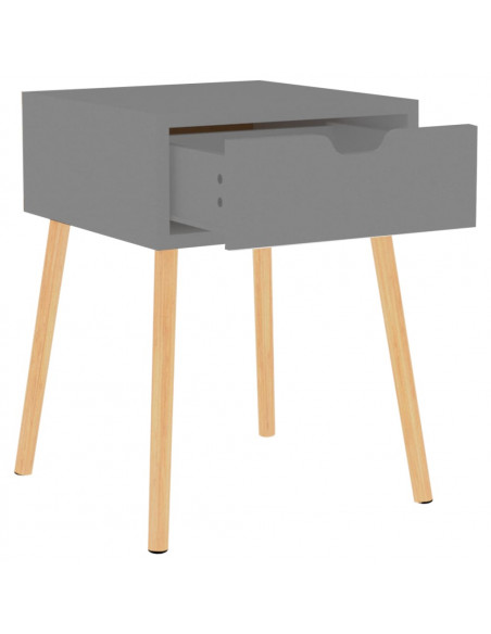 Comodini 2 pz Grigi 40x40x56 cm in Legno Multistrato