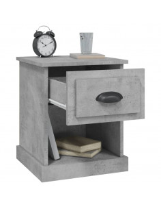 Comodini 2 pz Grigio Cemento 39x39x47,5 cm in Legno Multistrato