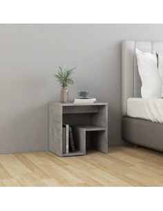 Comodini 2 pz Grigio Cemento 40x30x40 cm in Legno Multistrato