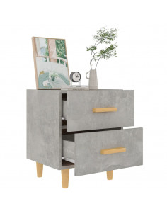 Comodini 2 pz Grigio Cemento 40x35x47,5 cm