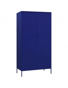 Armadio Blu Marino 90x50x180 cm in Acciaio 2