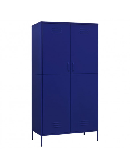 Armadio Blu Marino 90x50x180 cm in Acciaio