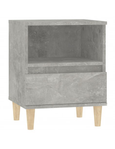 Comodini 2 pz Grigio Cemento 40x35x50 cm