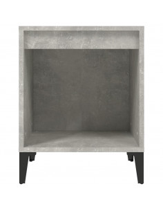 Comodini 2 pz Grigio Cemento 40x35x50 cm