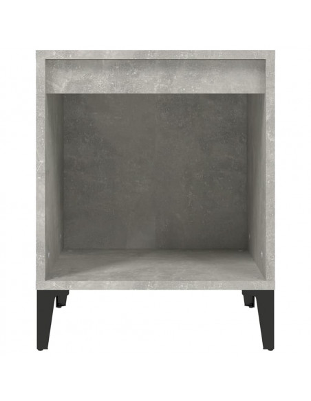 Comodini 2 pz Grigio Cemento 40x35x50 cm