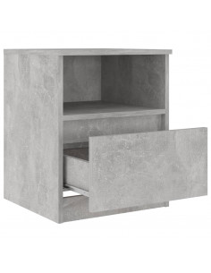 Comodini 2 pz Grigio Cemento 40x40x50 cm in Legno Multistrato