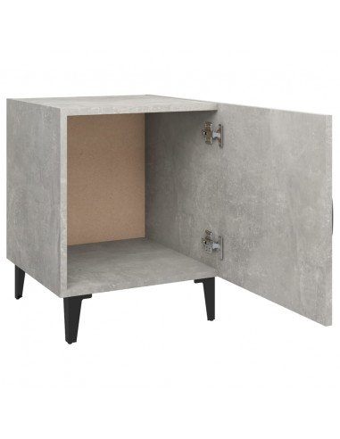 Comodini 2 pz Grigio Cemento in Legno Multistrato