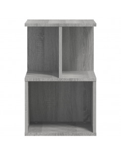 Comodini 2 pz Grigio Sonoma 35x35x55 cm in Legno Multistrato