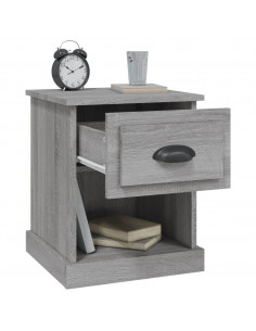 Comodini 2 pz Grigio Sonoma 39x39x47,5 cm in Legno Multistrato
