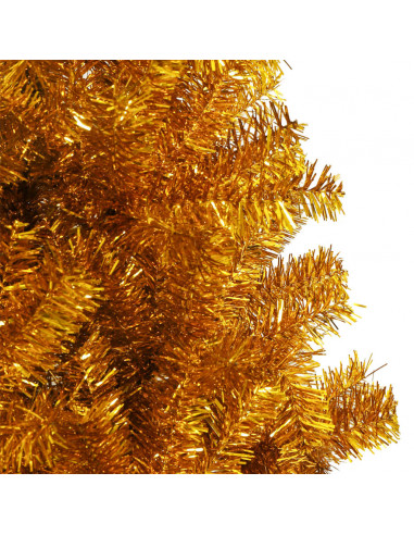 Albero di Natale Artificiale con Supporto Oro 240 cm PET
