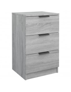 Comodini 2 pz Grigio Sonoma 40x36x65 cm