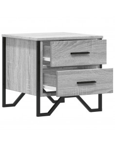 Comodini 2 pz Grigio Sonoma 40x41x40 cm in Truciolato