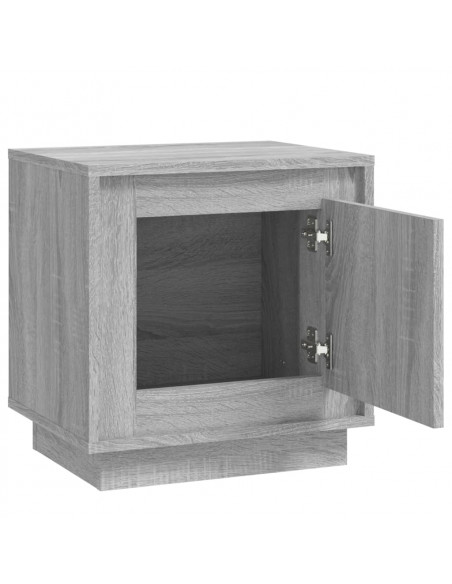 Comodini 2 pz Grigio Sonoma 44x35x45 cm in Legno Multistrato
