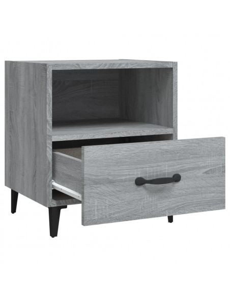 Comodini 2 pz Grigio Sonoma in Legno Multistrato