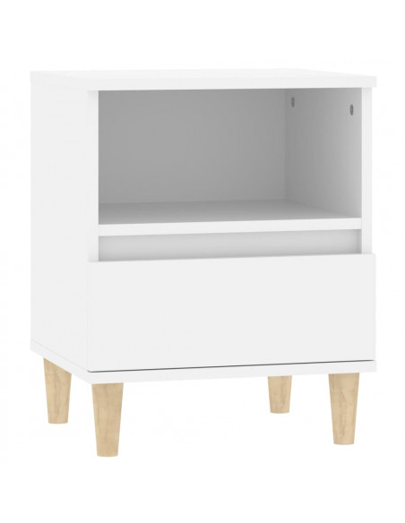 Comodini 2 pz in Bianco 40x35x50 cm