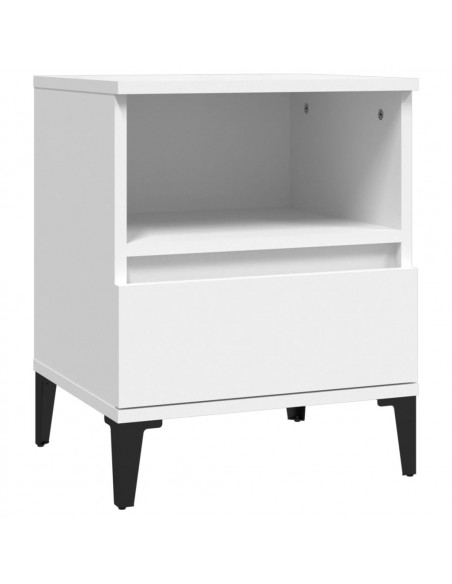 Comodini 2 pz in Bianco 40x35x50 cm