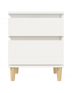 Comodini 2 pz in Bianco 40x35x50 cm