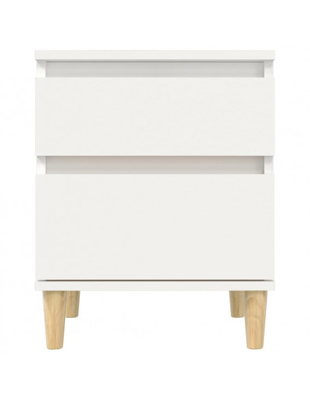 Comodini 2 pz in Bianco 40x35x50 cm
