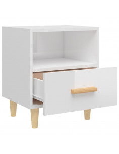 Comodini 2 pz in Bianco Lucido 40x35x47 cm