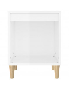 Comodini 2 pz in Bianco Lucido 40x35x50 cm