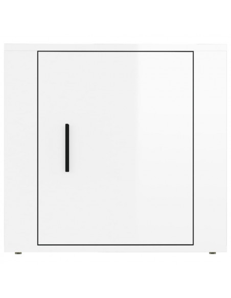 Comodini 2 pz in Bianco Lucido 50x39x47 cm