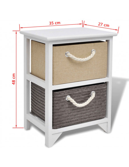 Comodini 2 pz in Legno