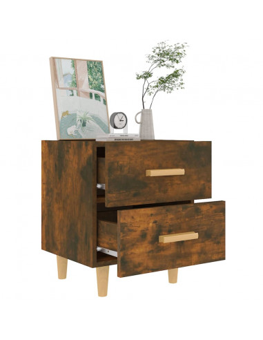 Comodini 2 pz in Rovere Fumo 40x35x47,5 cm