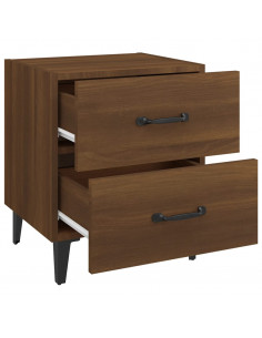 Comodini 2 pz in Rovere Marrone 40x35x47,5 cm